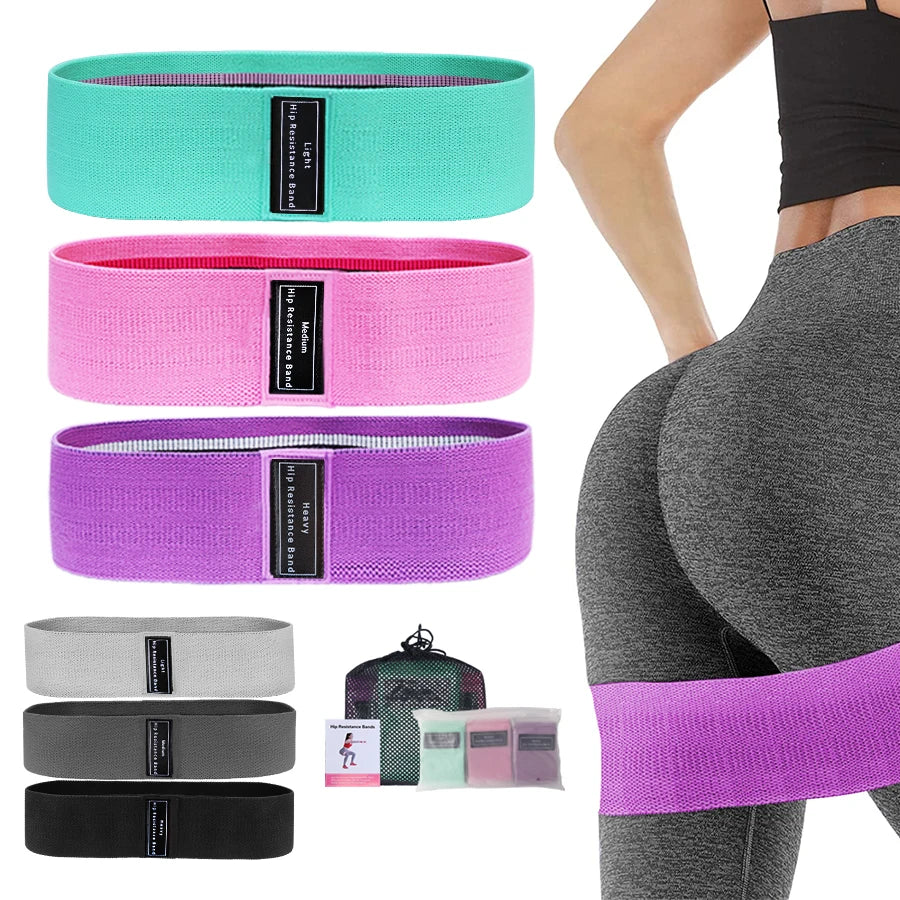 Fabric Resistance Hip Booty Bands Glute Thigh Elastic Workout Bands