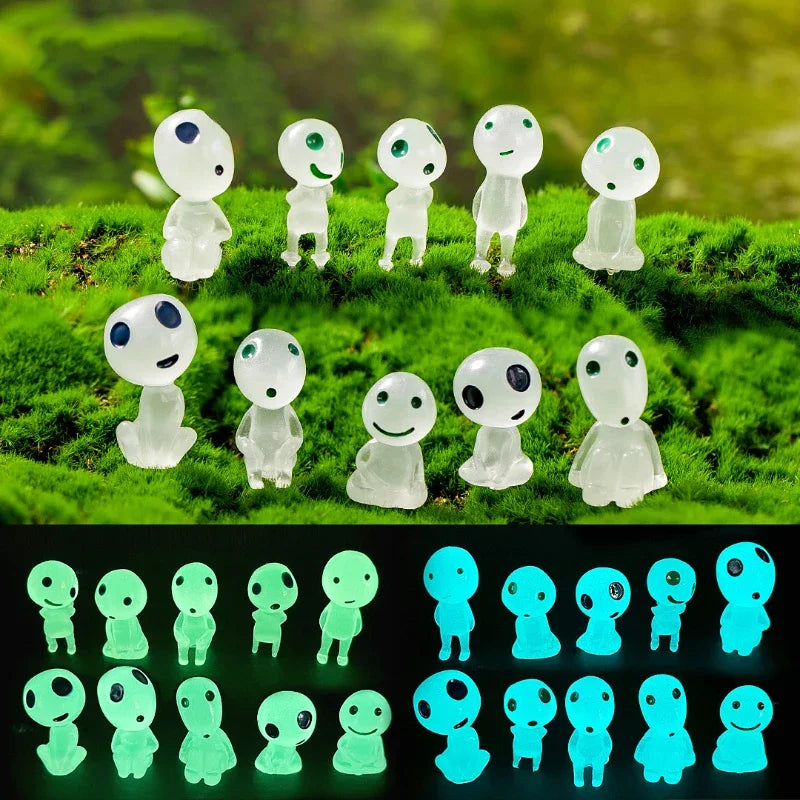 Luminous Elves Mini Figures Fish Tank  Garden Micro Flower Potted Landscape Decoration