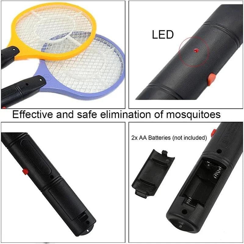 Portable Bug Zapper Racket - Electric Fly and Mosquito Killer, Handheld Pest Control Device