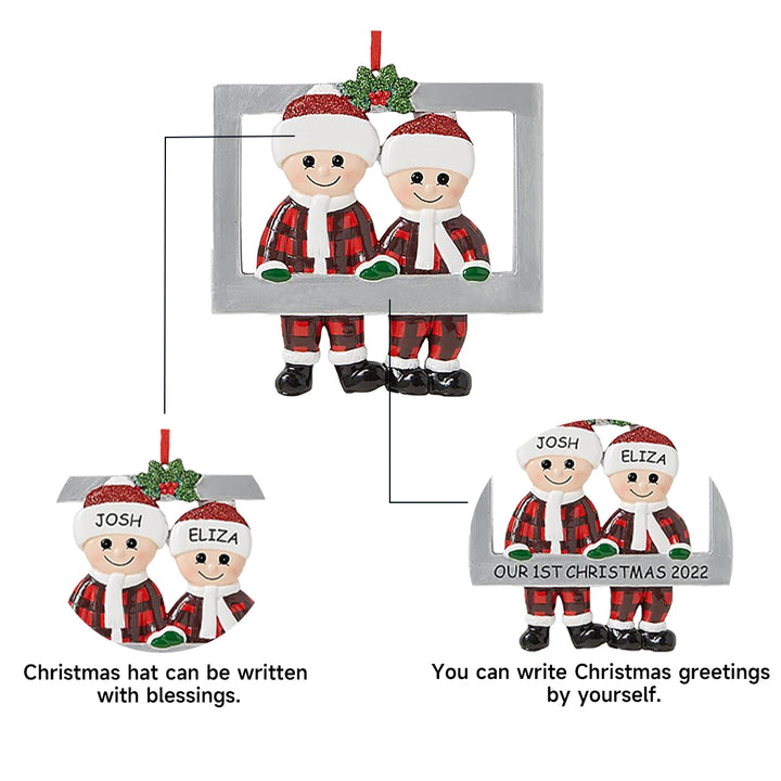 DIY Christmas Family Pendant Merry Christmas Decorations for Home Navidad 2024 Christmas Tree Hanging Ornament New Year 2024