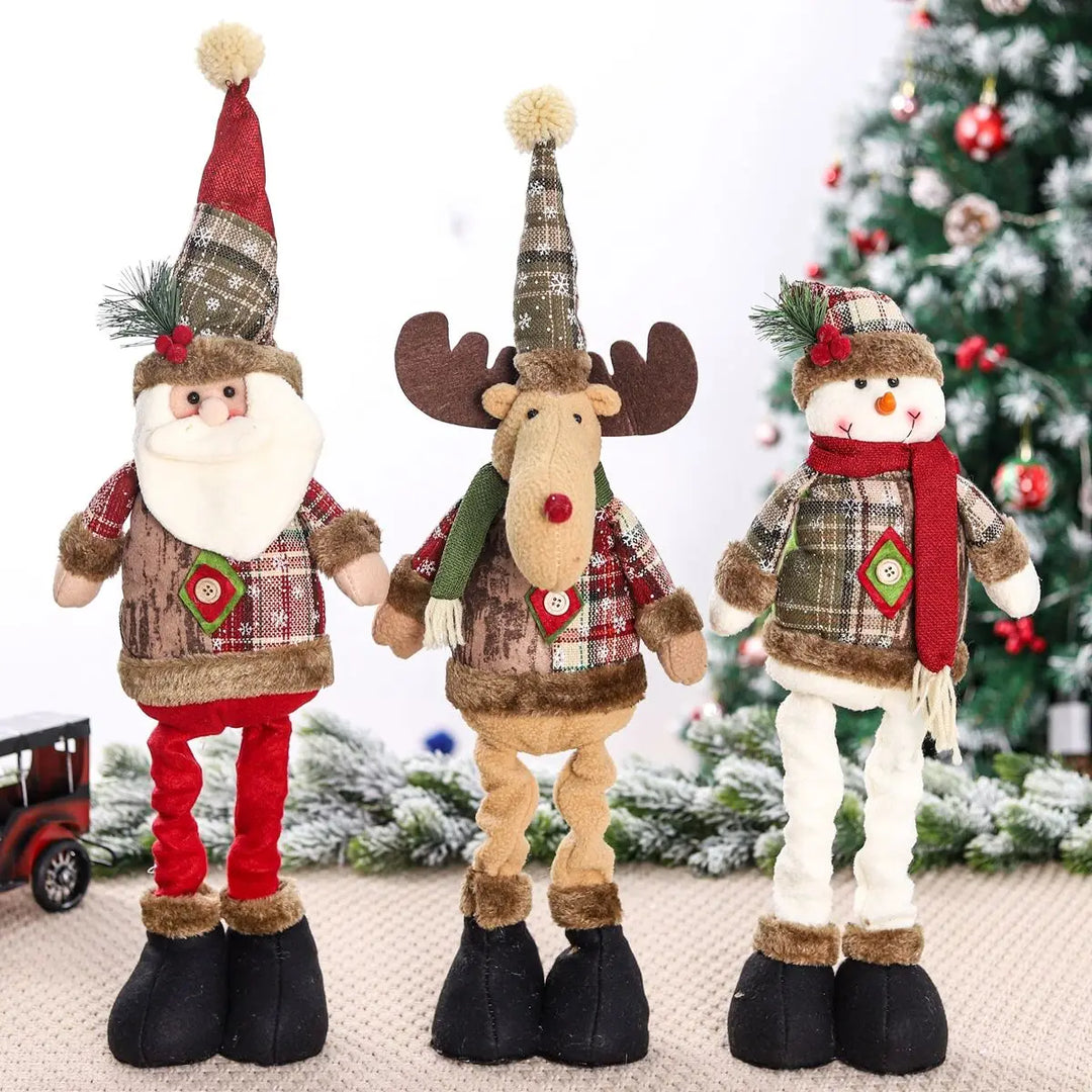 Telescopic Christmas Doll Merry Christmas Decorations For Home 2024 Christmas Ornament Xmas Navidad Noel Gifts New Year 2024