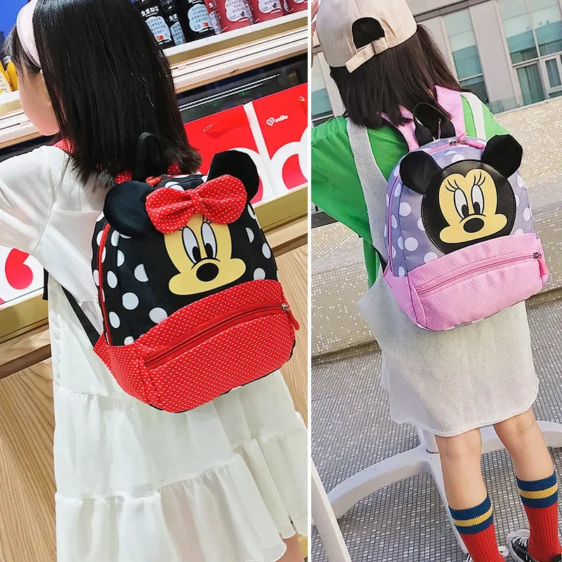 Disney Cartoon Backpack For Kids |Minnie Mickey Mouse Kindergarten Kids Schoolbag