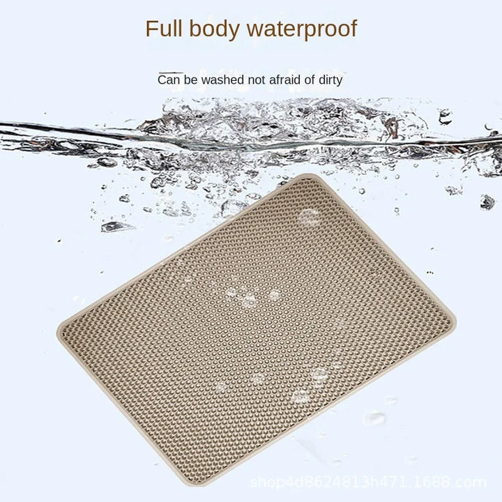 Large Size Cat Litter Mat Double Layer Waterproof Pet Litter Box Mat Non-slip Sand Cat Pad Washable Bed Mat Clean Pad Products