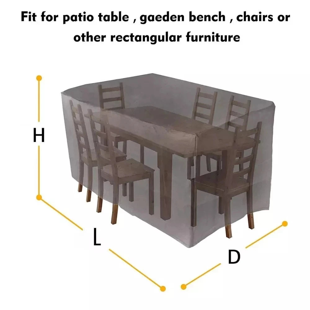 Outdoor Furniture Covers - Waterproof and Snowproof, Fits 12 Seat Table and Chairs