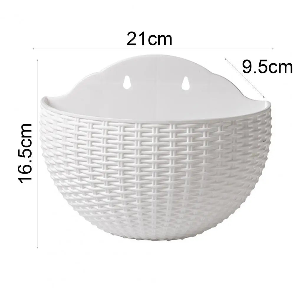 Exquisite Wall-mounted Flower Pot Plastic Hanging Basket for Outdoor Garden Balcony Planter Home Decor