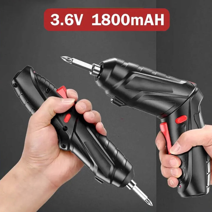 3.6 Volt Electric Drill With Rotated Cordless Screwdriver, Power Tool For Household Maintenance Repair With 1800mAh Lithium Battery