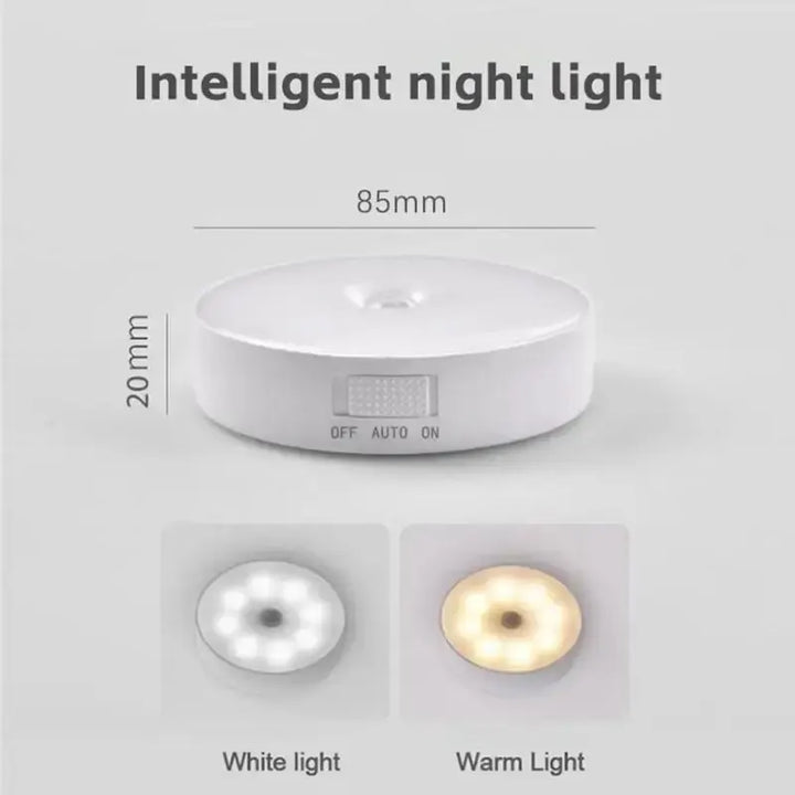 LED Smart Motion Sensor Night Lamp, Emergency Automatic Lighting, USB Charging, Wireless, Magnetic Suction Use for Night Lighting