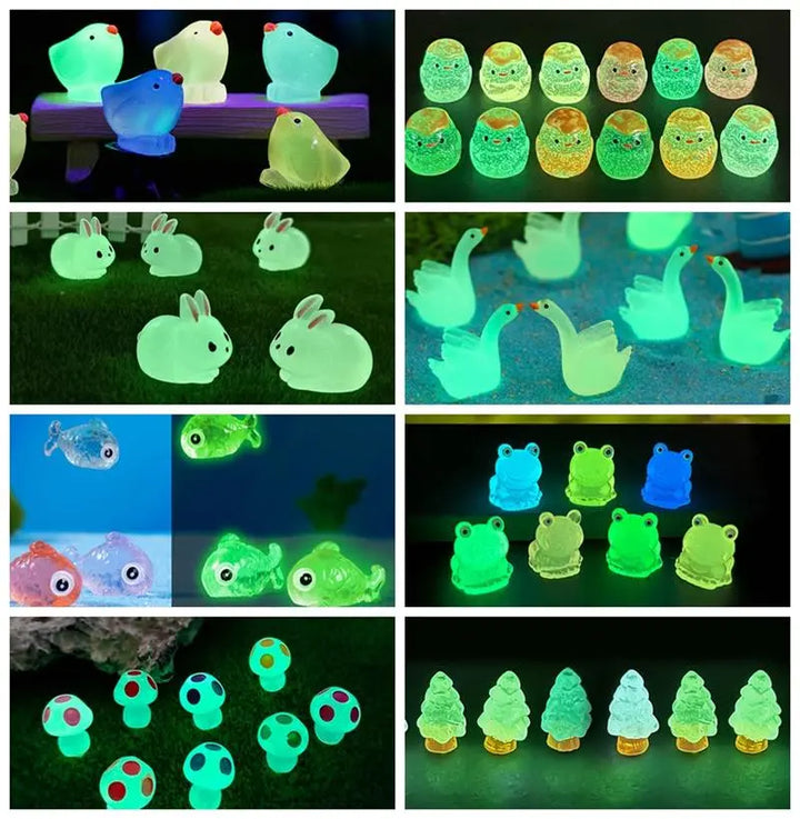 Luminous Mini Animals Trees Micro  Garden Home Potted  Decoration Landscape Ornament