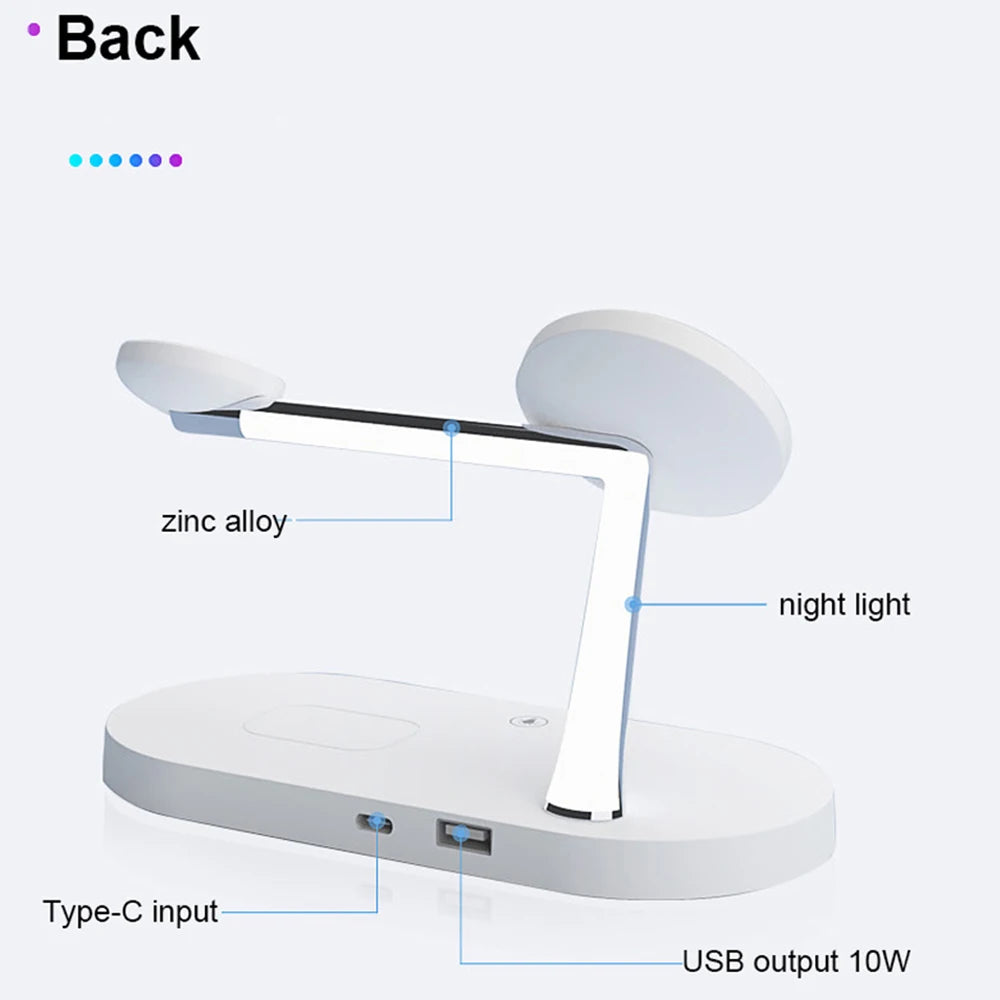 3-in-1 Wireless Fast Charging Magnetic Stand | Fast Charging Station for Apple Watch 9 8 7 6 5, AirPods 2 3 Pro | iPhone 12 13 14 15