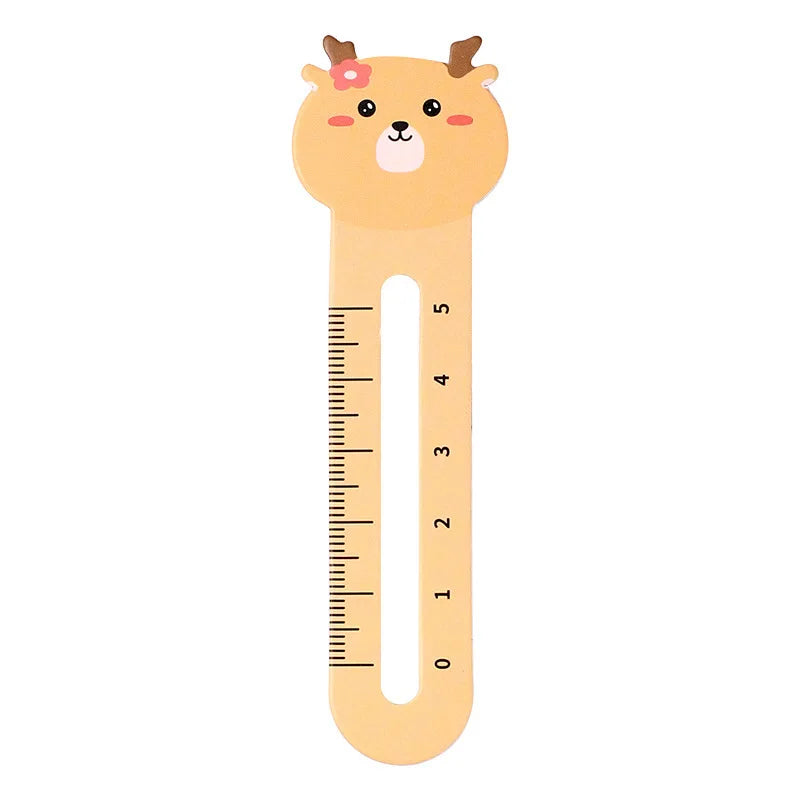 50Pcs/pack Cartoon Animal Bookmark |Bear, Kitten Student Ruler Bookmark Students Supplies