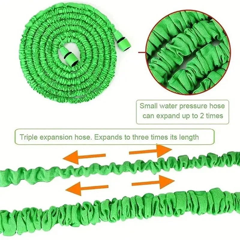 Expandable Garden Hose (25FT-200FT) - High-Pressure Watering and Car Wash Tool with Magic Water Pipes