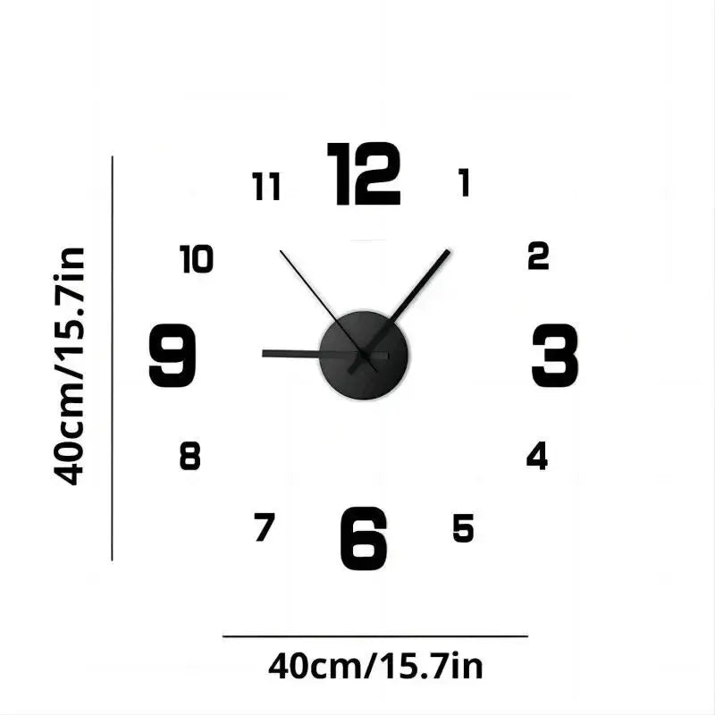 Creative Frameless DIY Wall Clock Wall Decal Home Silent Clock Living Room Office Wall Decoration