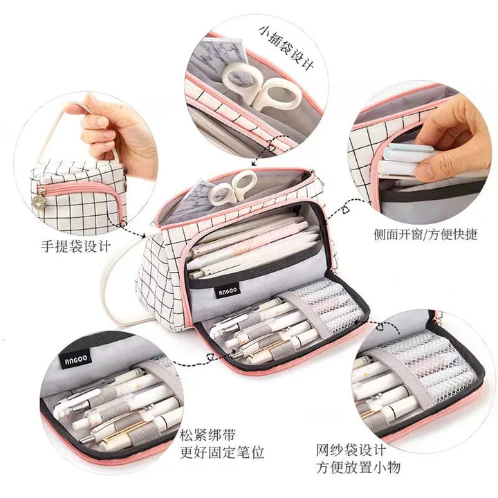 Large Capacity Pencil Case |Multifunction Pen Case | Stationery Cases Bag For School Office Supplies