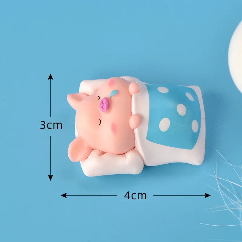 Kawaii Pig Resin Figurines DIY Home Decoration Fairy Garden Miniatures Decor