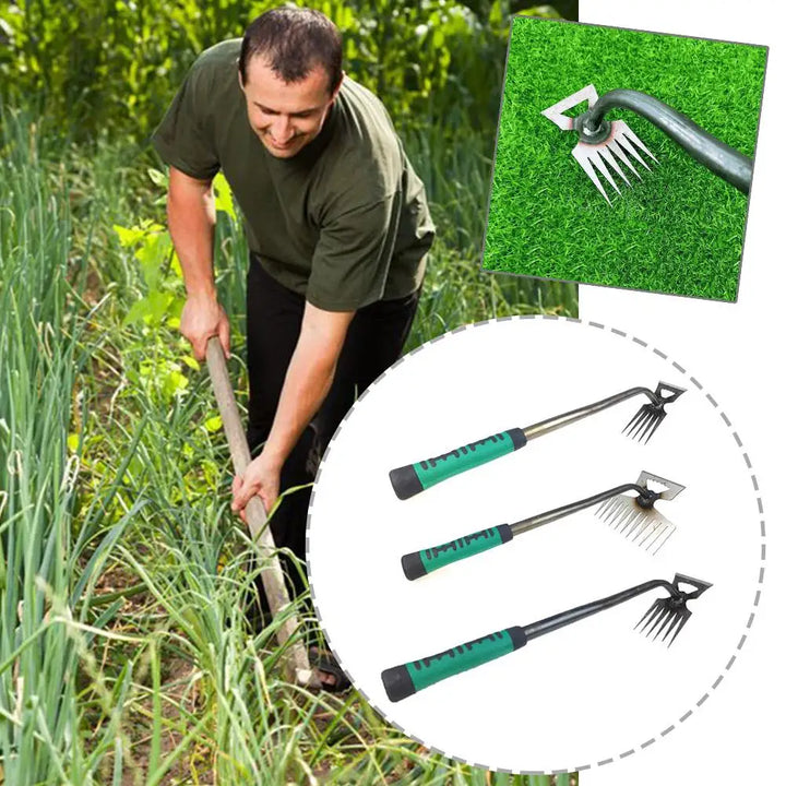 2-in-1 Manual Garden Weeding Tool | Weed and Grass Root Puller Shovel | Hand Tool for Weeding and Loose Soil Gardening