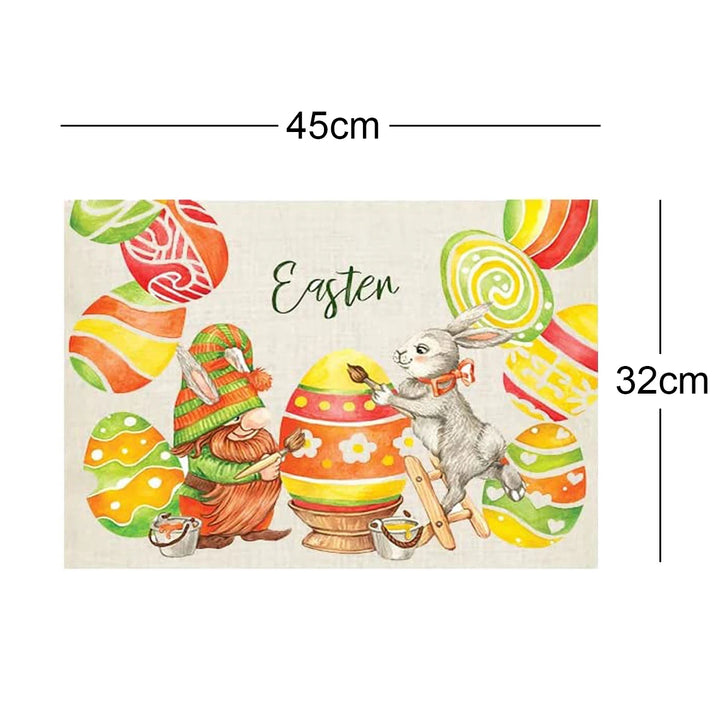 Easter Bunny Dining Table Runner Gnome Rabbit Wedding Decor