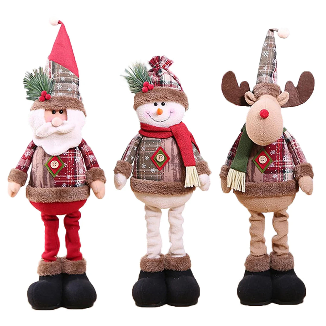 Telescopic Christmas Doll Merry Christmas Decorations For Home 2024 Christmas Ornament Xmas Navidad Noel Gifts New Year 2024