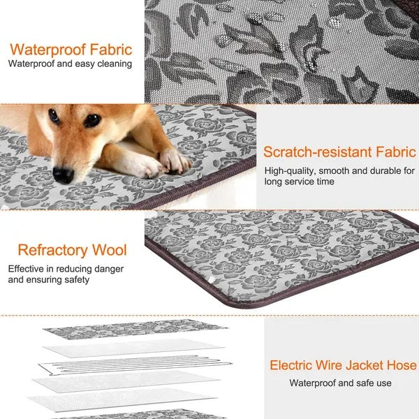 Safe waterproof pet heating mat