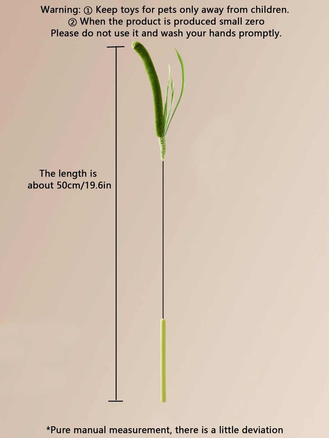 Sage Feather Tail Toy for Cat Play
