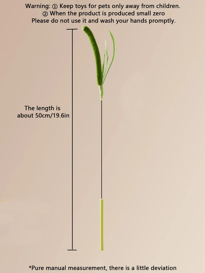 Sage Feather Tail Toy for Cat Play
