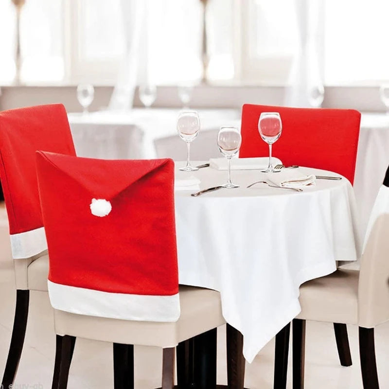 Santa-themed chair covers for Christmas