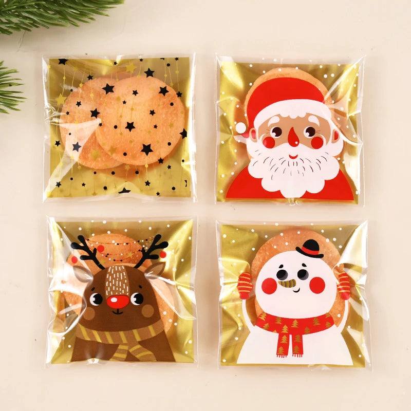 Santa Claus Christmas cookie packaging bag