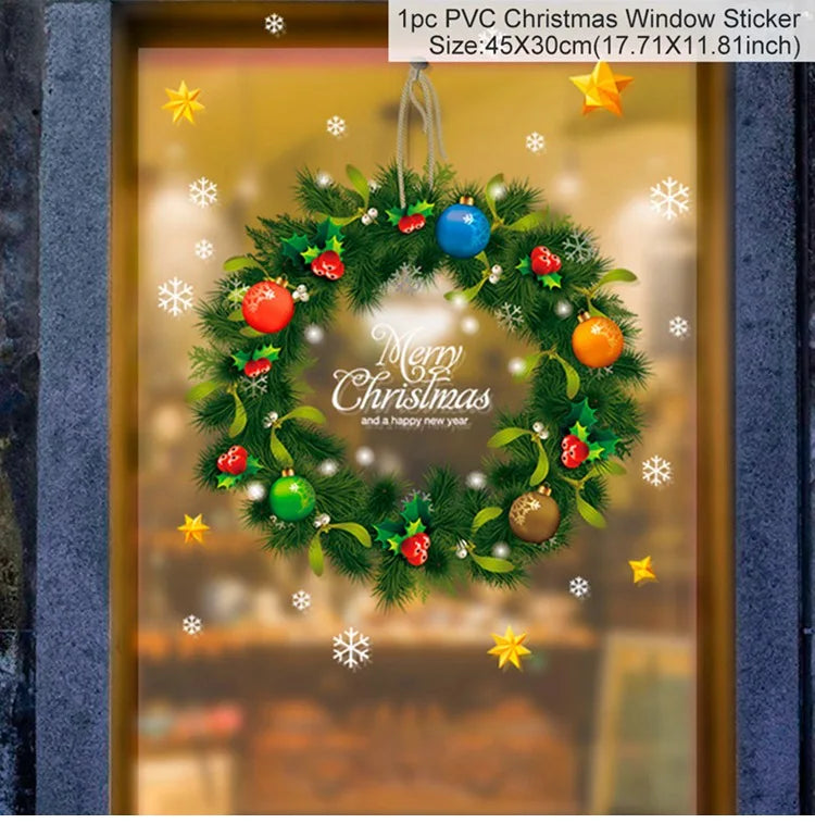 Santa Claus Style Christmas window Stickers