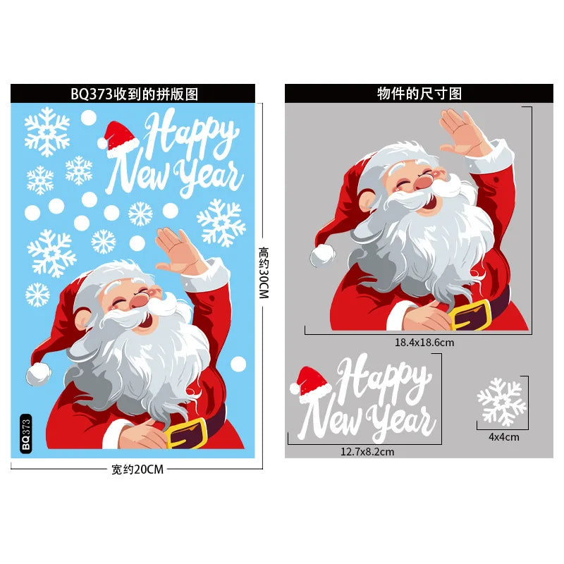 Santa Claus Wall Sticker Layout