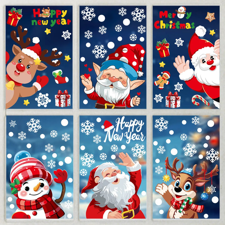 Santa Claus and Snowman Stickers