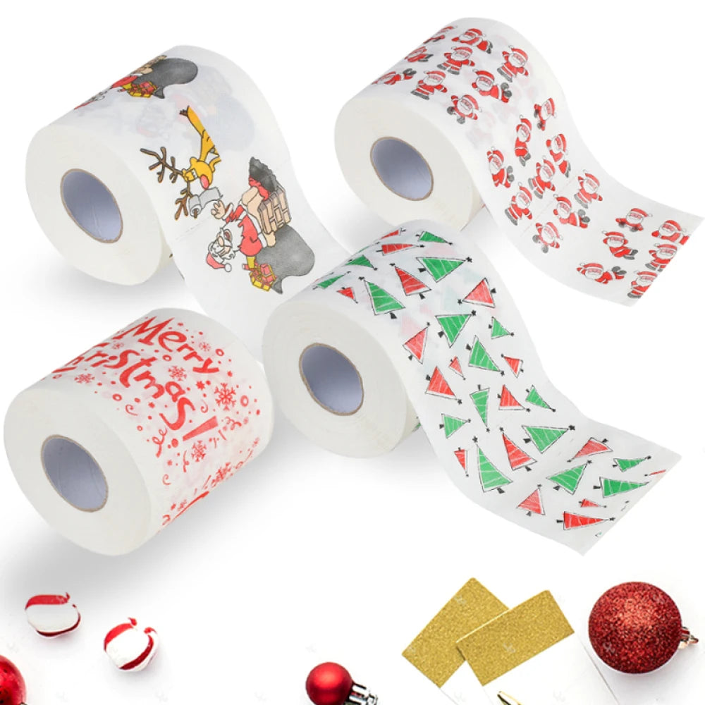 Santa Claus design on festive toilet paper