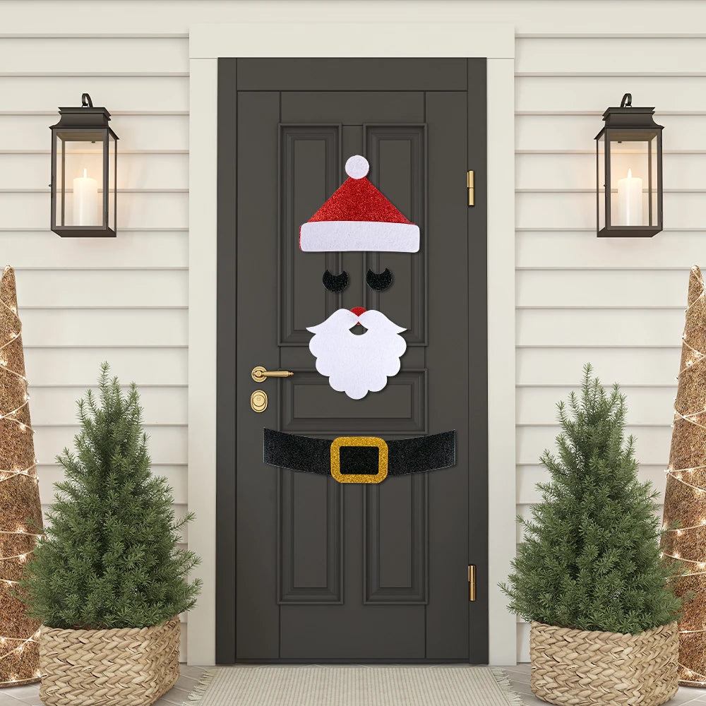 Santa Claus felt sticker for door