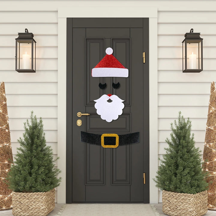Santa Claus felt sticker for door