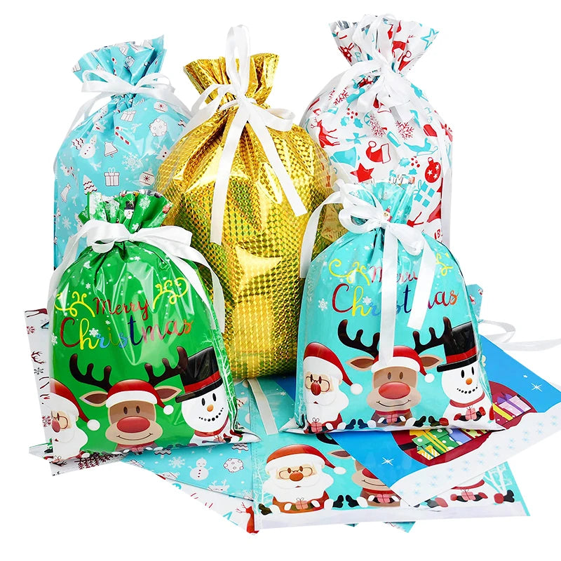 Santa Claus gift bags for Christmas