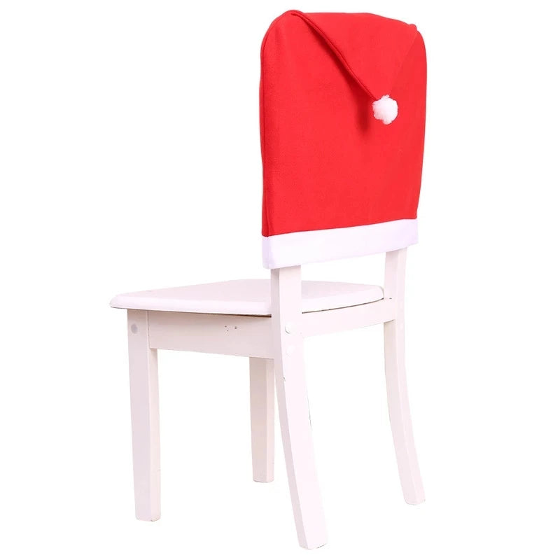 Santa chair back covers for festive dinners