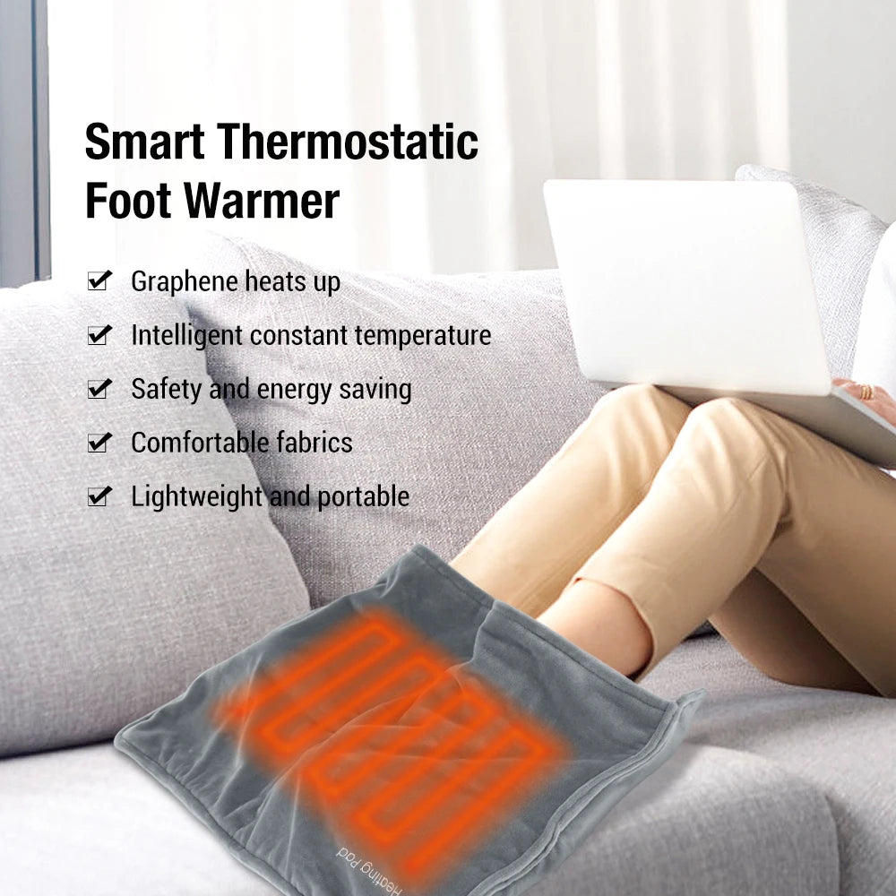 30x50cm USB Graphene Electric Heating Pad Portable Foot Heater Winter Hand Warmer Abdomen Waist Back Thermal Blanket Warming Mat