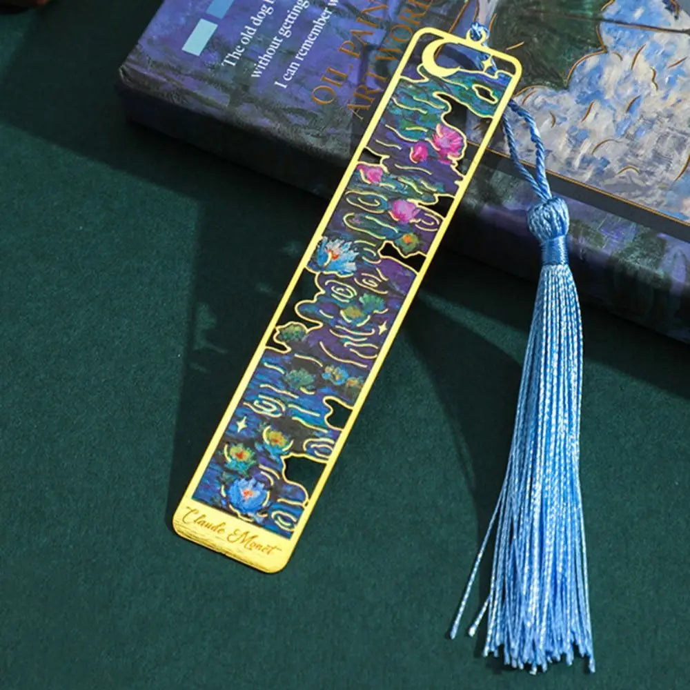 1 Pc Bookmark Tassel Pendant | Metal Bookmark Retro Stationery |Student Gift School Office Supplies