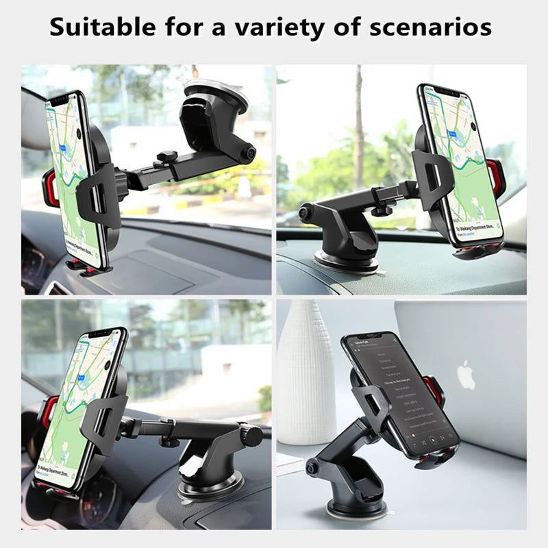 Car Phone Holder Mount with Sucker Cup, Cell Phone Support For iPhone 13 12 11 Pro Max X 7 8 Xiaomi Huawei Samsung