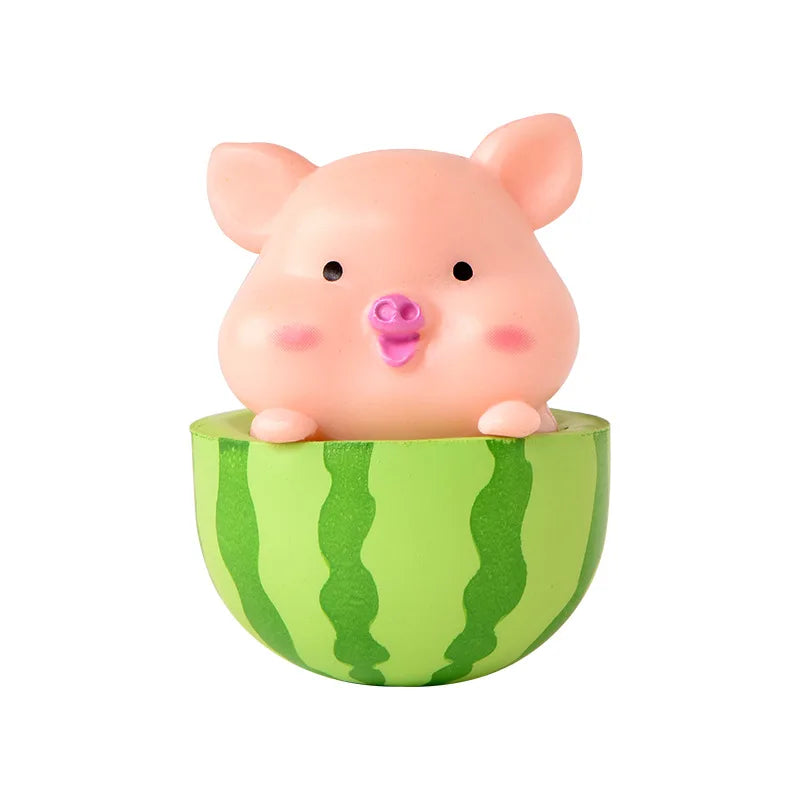 Kawaii Pig Resin Figurines DIY Home Decoration Fairy Garden Miniatures Decor