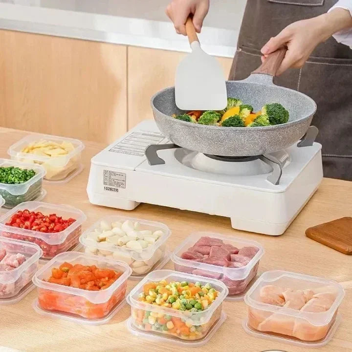 5/1Pcs Food Storage Containers With Lid Mini Transparent Fridge Meat Vegetable Fresh-Keeping Organizer Box For Kitchen Storage