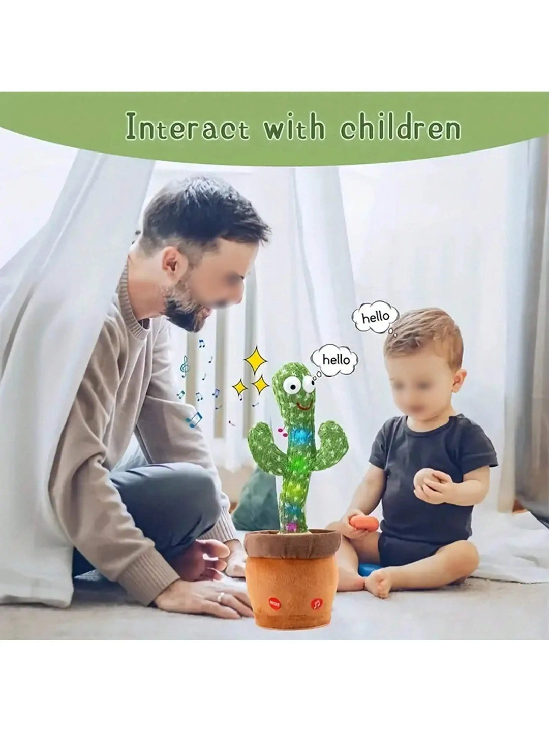 Singing, Dancing, Talking Cactus Toys For Kids. Mimicking Recording Repeating Sound