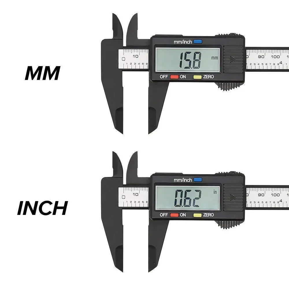 150mm, 100mm Electronic Digital Vernier Caliper, Carbon Fiber Dial, Micrometer Digital Ruler Measuring Tool