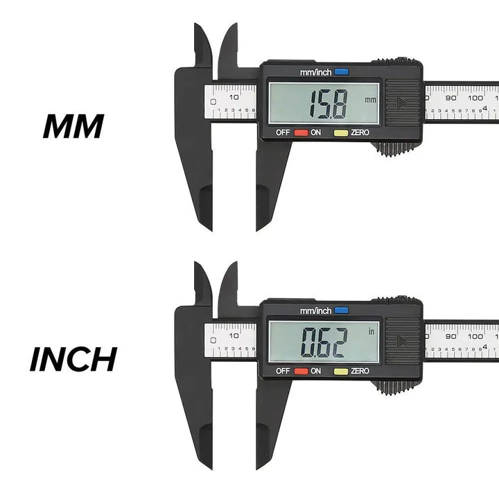 150mm, 100mm Electronic Digital Vernier Caliper, Carbon Fiber Dial, Micrometer Digital Ruler Measuring Tool