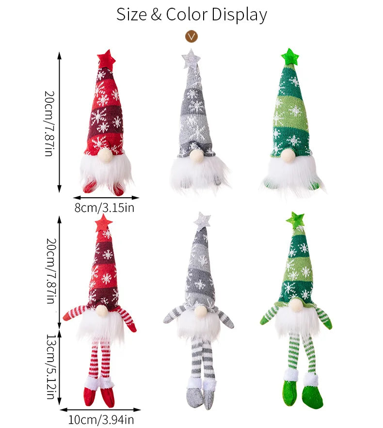 Glowing Gnome Christmas Faceless Doll Merry Christmas Home Decoration Navidad Natal Gift 2024 New Year Night Light