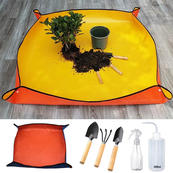 High Quality Waterproof Foldable Planting Mat | Garden Potting Pad for Plant, Flower Pot Transplanting Farming, Gardening Tools and Equipment