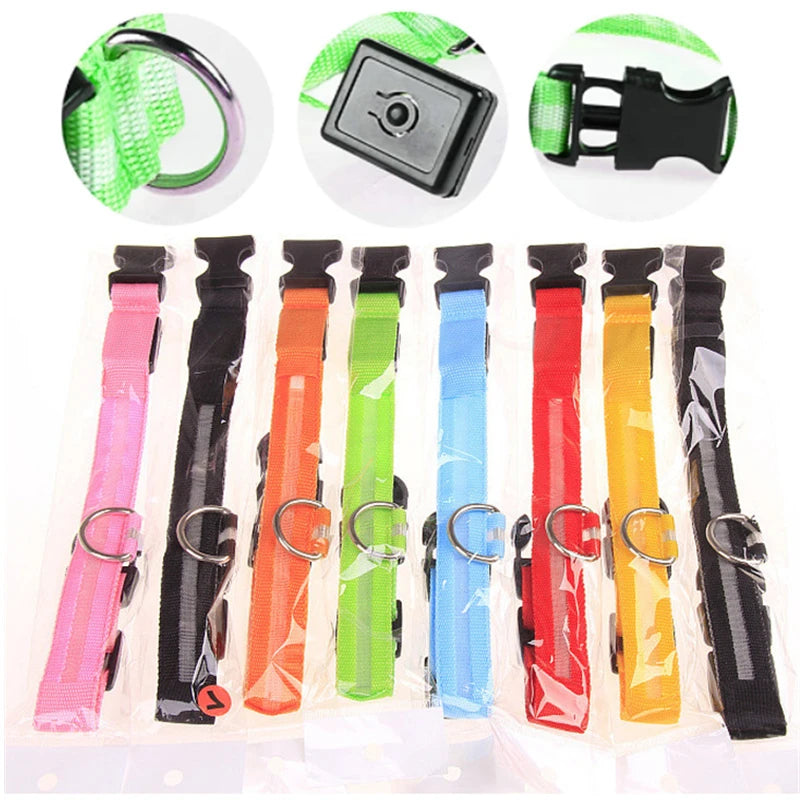 USB Charging Glowing Dog Collar With Pendant Detachable Luxury Led Light Bright For Small Dogs Cat Night Safety Collar Wholesale