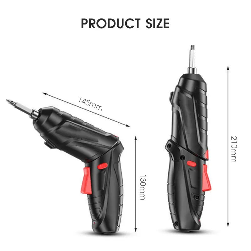 3.6 Volt Electric Drill With Rotated Cordless Screwdriver, Power Tool For Household Maintenance Repair With 1800mAh Lithium Battery