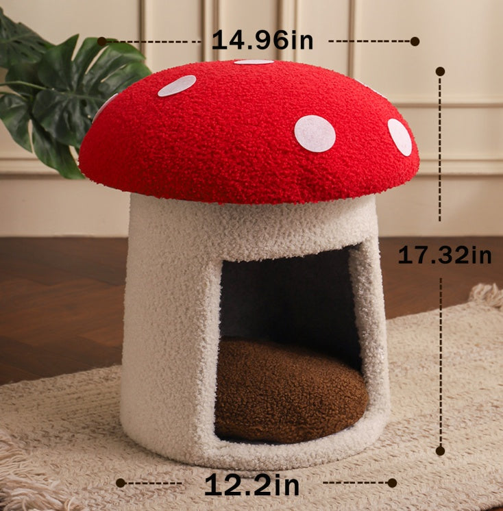 Scratch resistant pet mushroom bed