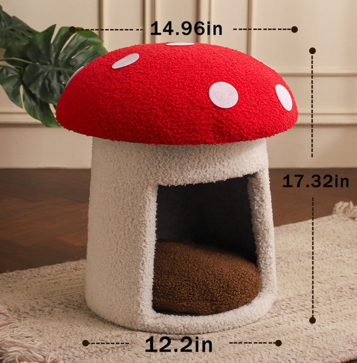 Scratch resistant pet mushroom bed