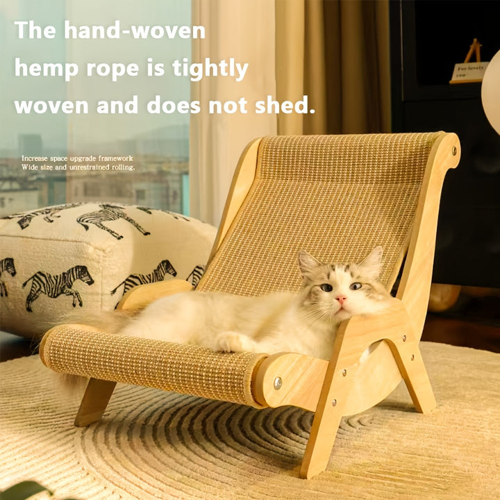 Scratch resistant wooden cat hammock