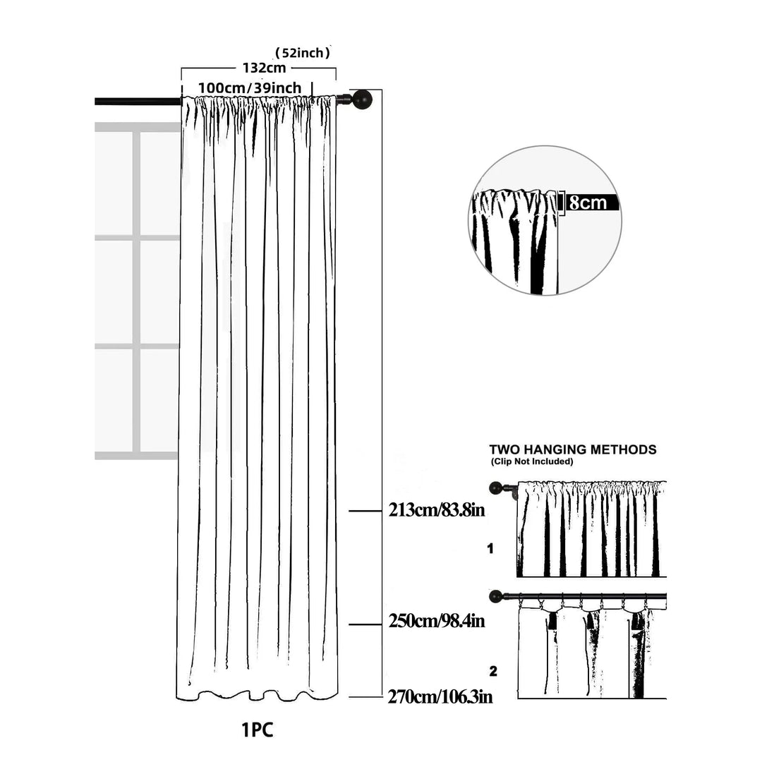 Elegant Light-Blocking Gauze Curtains - European Style for Balcony and Windows